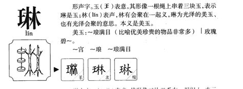 側面座位 琳字的意思